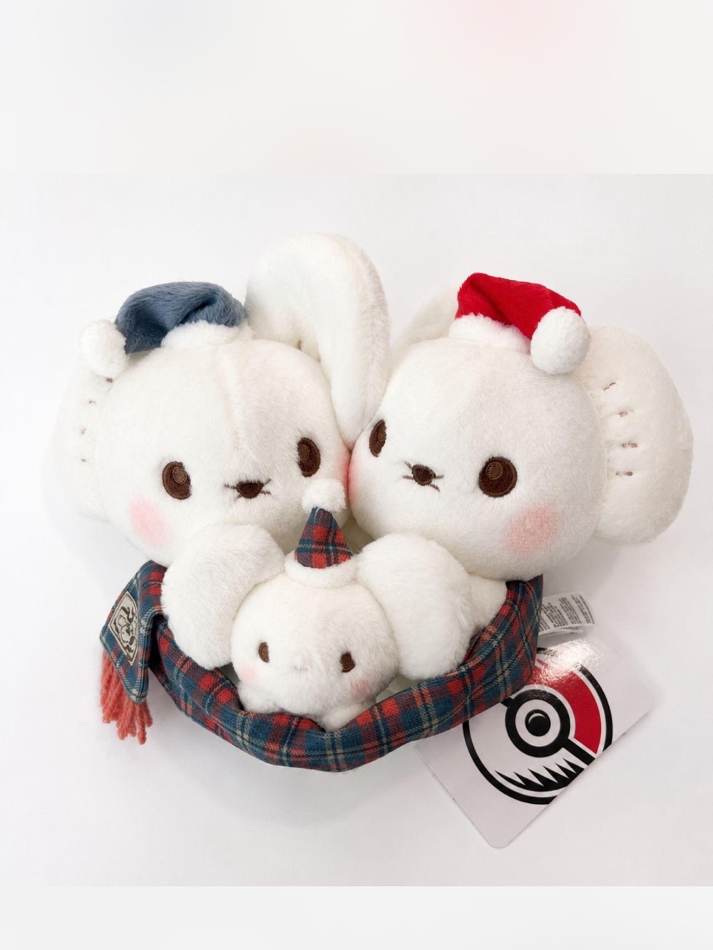 Pokemon Center 2024 Maushold Holiday Christmas Plush Stuffed Animal Toy Tags